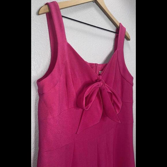Julia Jordan Pink Bow Jumpsuit Size 16 - Picture 4 of 10